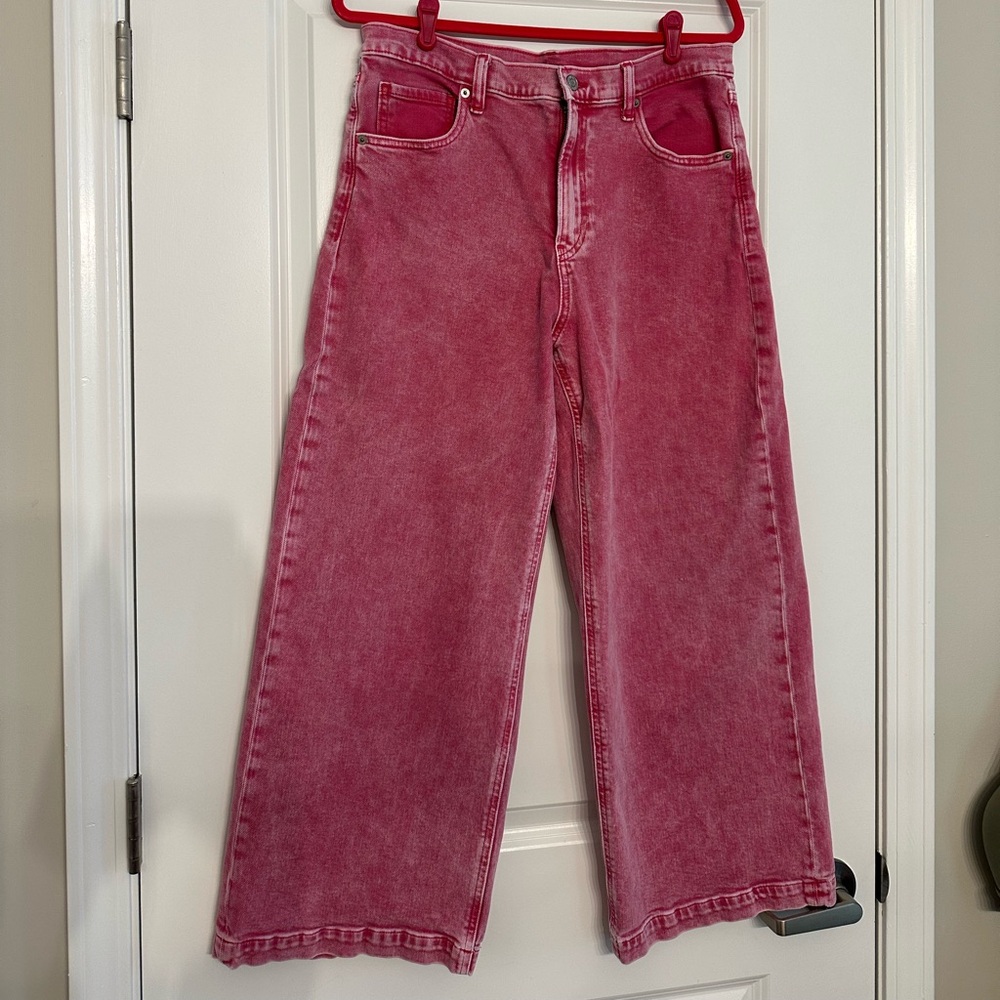 GAP Women's Flare Jeans in Vibrant Pink